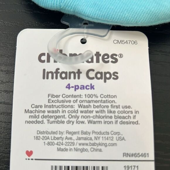 Super Cute Cribmates Infant Caps 4-Pack - Boy - Picture 5 of 5